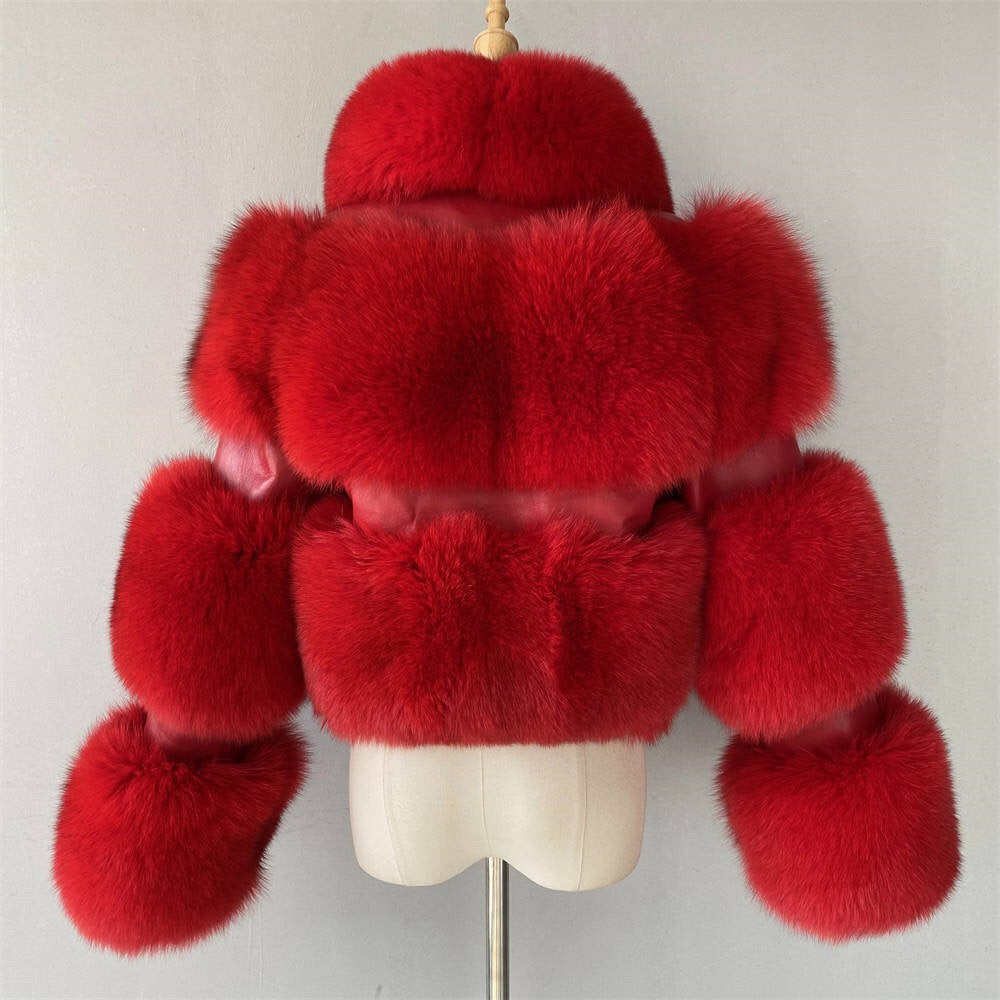 Luxury Fox Fur Poodle Cut Coat