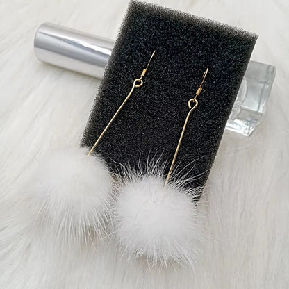 Women Genuine Fur Earrings