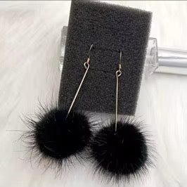Women Genuine Fur Earrings