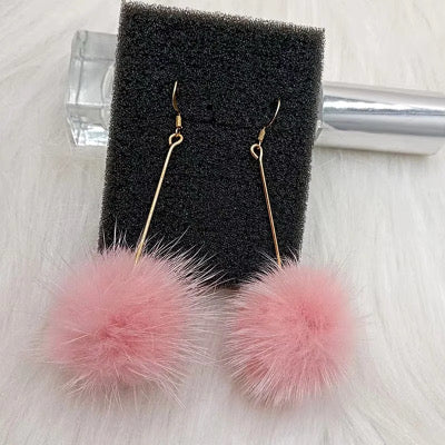 Women Genuine Fur Earrings