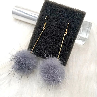 Women Genuine Fur Earrings
