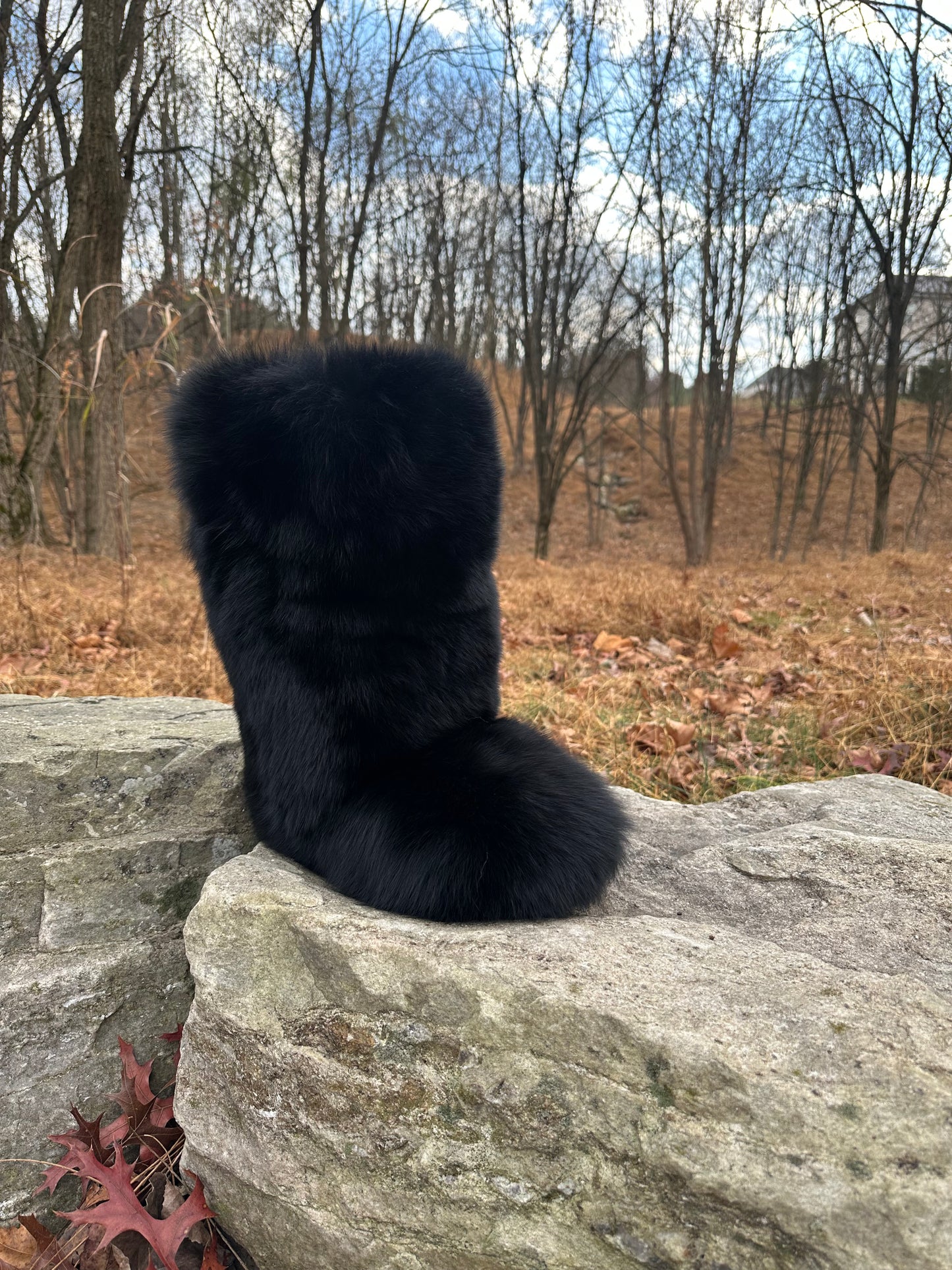 Genuine Fox Fur Boots