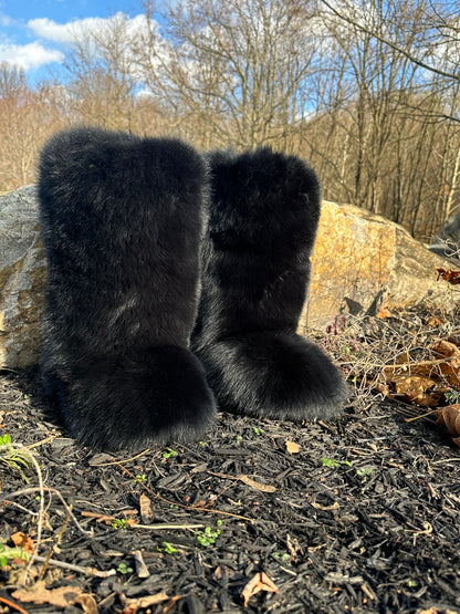 Genuine Fox Fur Boots