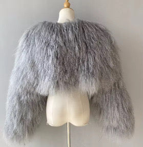 Mongolian Fur Crop Jacket