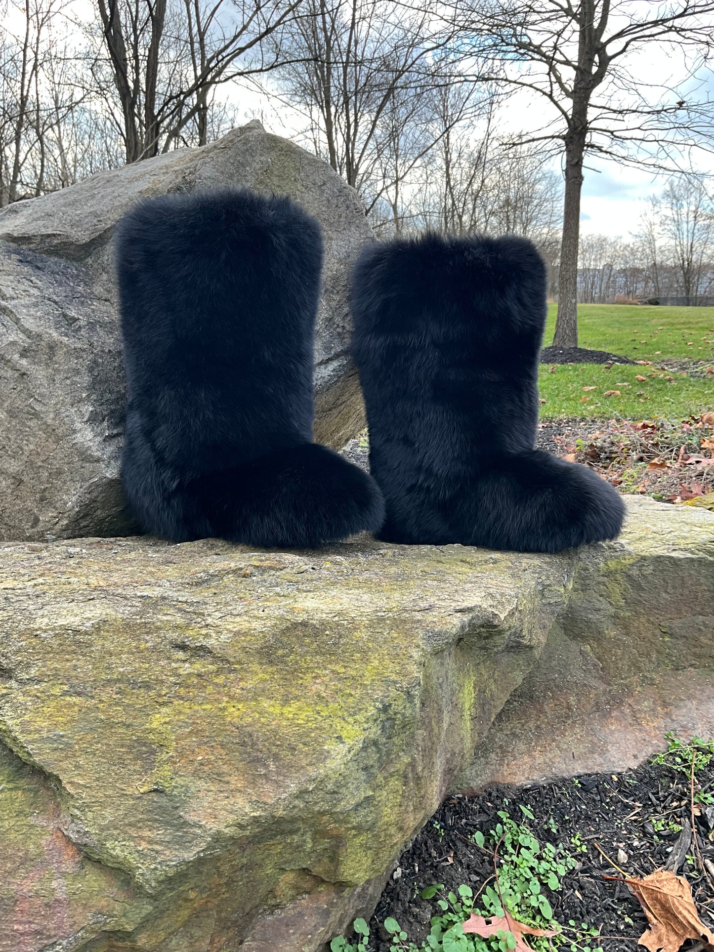 Genuine Fox Fur Boots