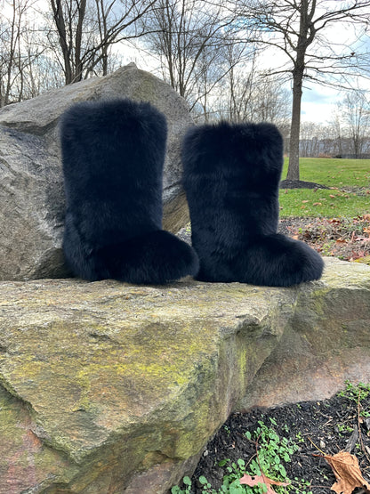 Genuine Fox Fur Boots