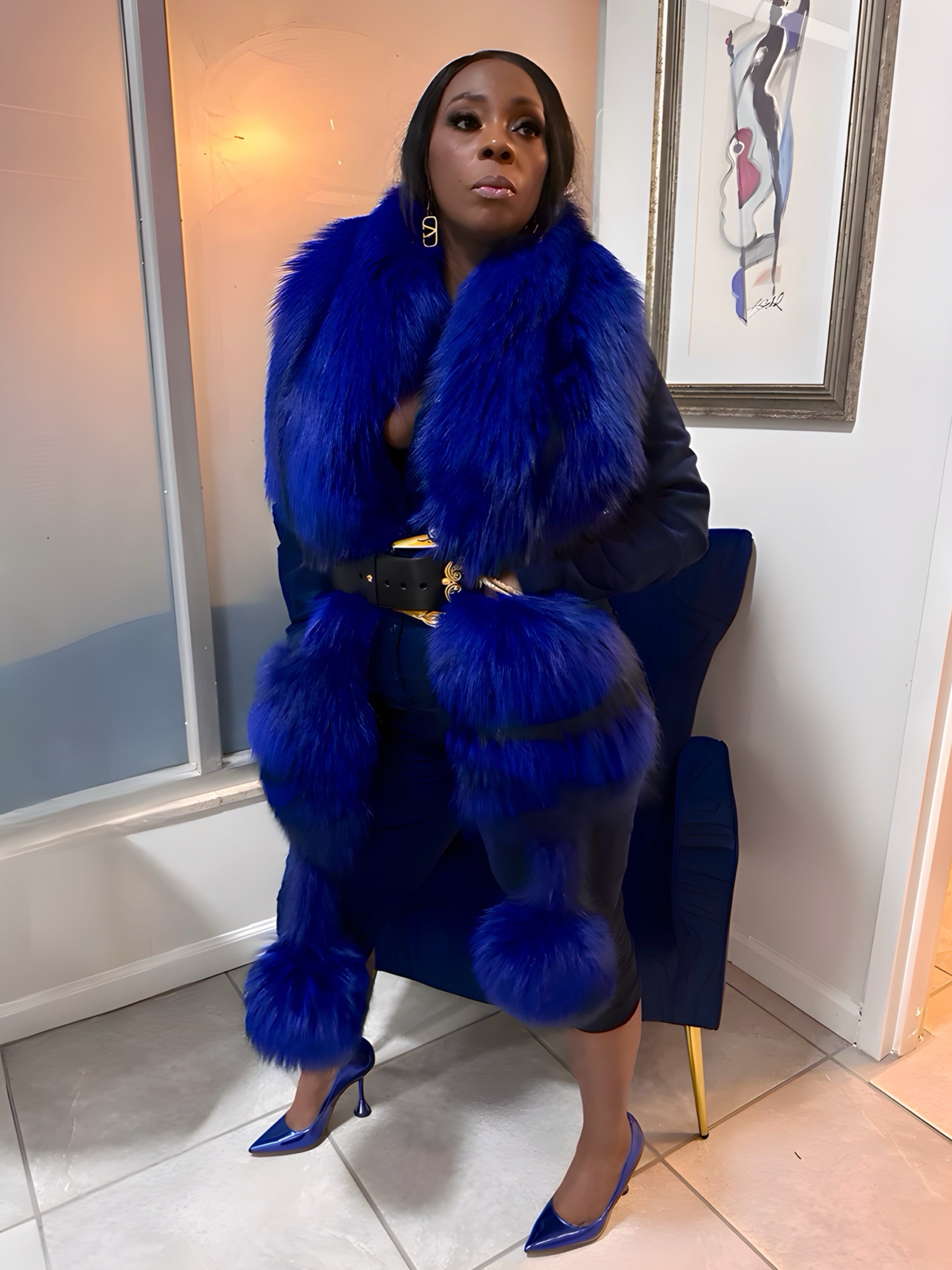 ルシェルブルー　ファーボレロ Fox Fur Stole with Pockets – HYVOLTAGE