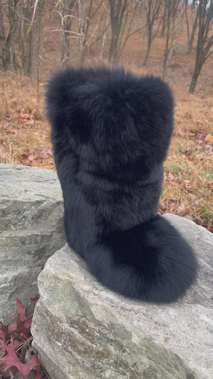 Genuine Fox Fur Boots