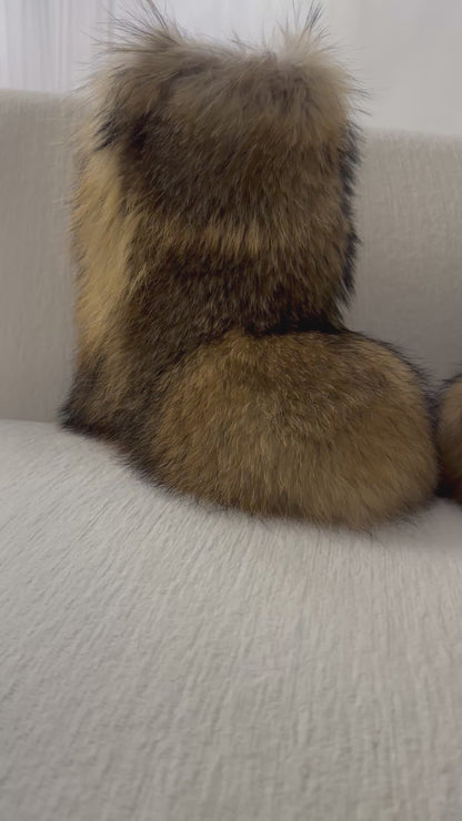 Genuine, Raccoon Fur Boots
